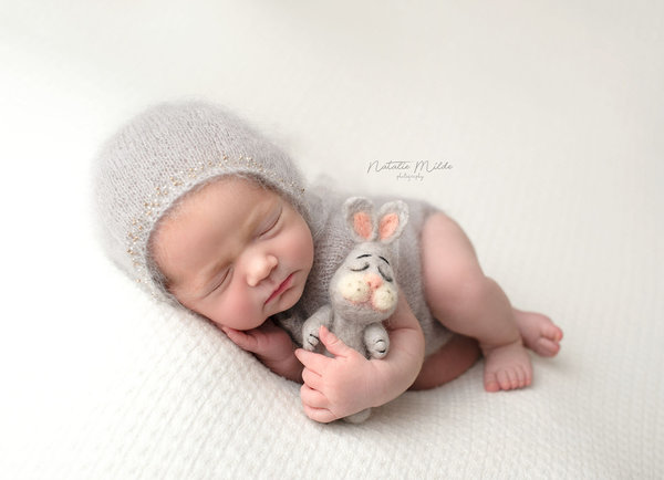 Filz Mütze Kuscheltier Hase Newborn Handmade Requisiten Baby Kinder Photo Props Accessoires