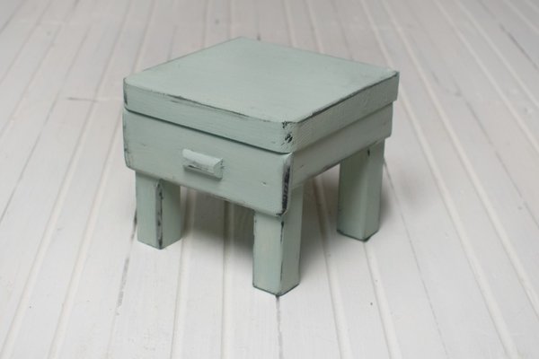 Holz  Nachttisch Beistelltisch Tisch Stuhl Deko Handmade Requisiten Baby Kinder Photo Props
