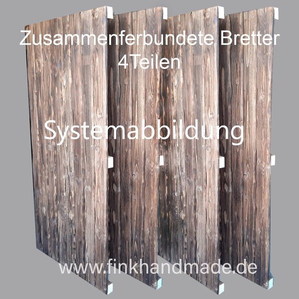Holz Hintergrund Zusammen verbunden Weiß Brett ca. 20cm Handmade Requisiten Accessoires