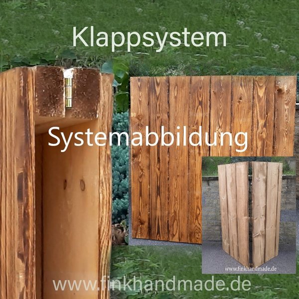 Holz Hintergrund Klappsystem Braun Brett ca. 30cm Handmade Requisiten Accessoires