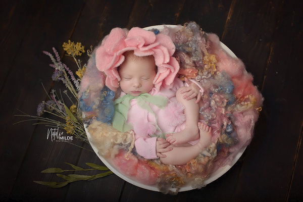 Filz Mütze Kappe Filzhut Mütze Blume Rose  Handgemachte Requisiten Foto Props Textilien Baby Kinder