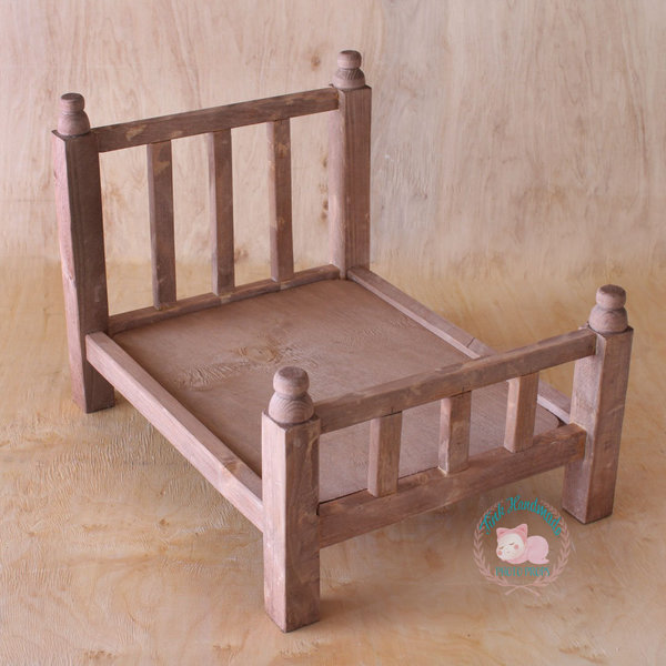 Gemeißeltes Holz Bett Schlafkoje Deko Handgemachte Requisiten Foto Zubehör Props Accessoires