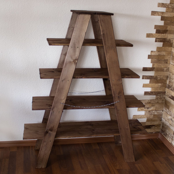 Wooden ladder shelf 140 cm Vertical ladder Stepladder Shot ladder Deco handmade accessories