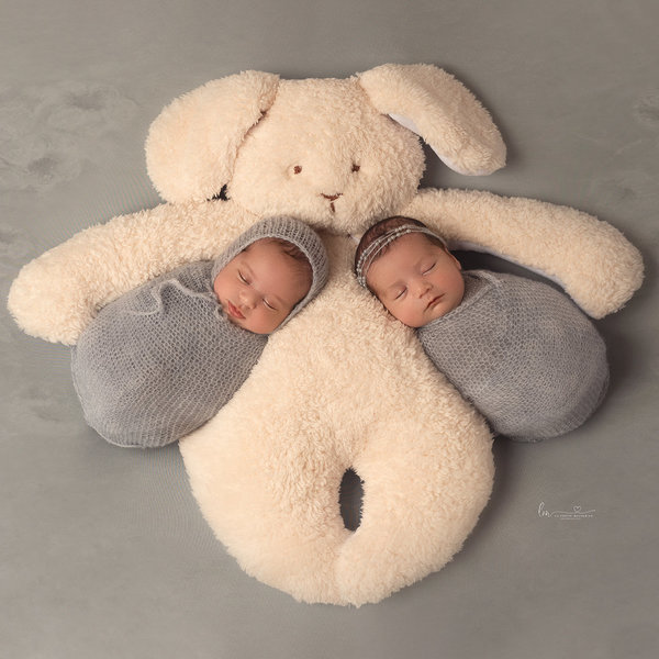 Hase Bunny Kuscheltier,Posing Kissen Stofftier Handgemachte Requisiten Foto Props Textilien Baby
