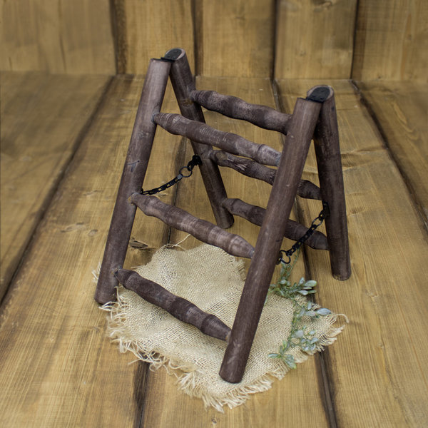 3 rungs wooden ladder Deco Handmade Props Photo Wooden Items Accessories