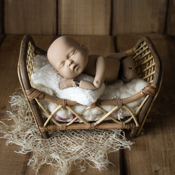 Rattan Bamboo Bed Newborn Props Baby Photo Props Studio Posing Accessories