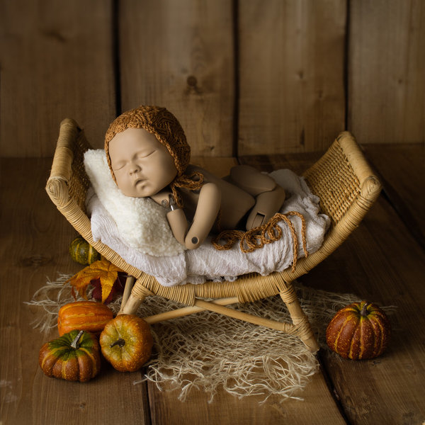 Rattan Bamboo Bed Basket Newborn Props Baby Photo Props Studio Posing Accessories