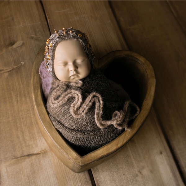 heart bowl heart bed Deco Wooden Handmade Photo Props Studio Posing Accessories
