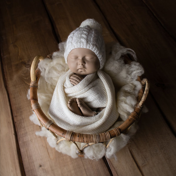 Rattan Bamboo Korb Basket Newborn Props Baby Photo Props Studio Posing Accessories