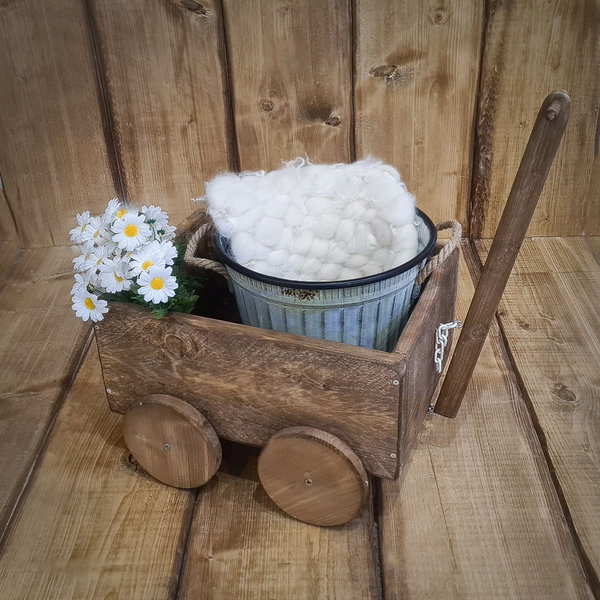 Log truck country wagon wooden cart twin axle Deco Handmade Photo Props Studio Posing Accessories
